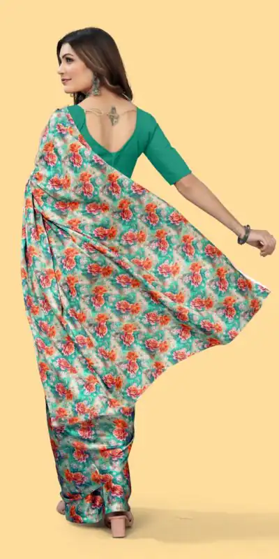 Veechis 4D Green Color Heavy Devsena Soft Silk Beautiful Digital Printed Saree Casual, Party Festive, Events. Expected Delivery 4-6 Working Days @1499 | Sarees, Bollywood Sarees, Creative Sarees, Designer Sarees, Embroidered Sarees, Modern Digital sarees, Party Wear Sarees