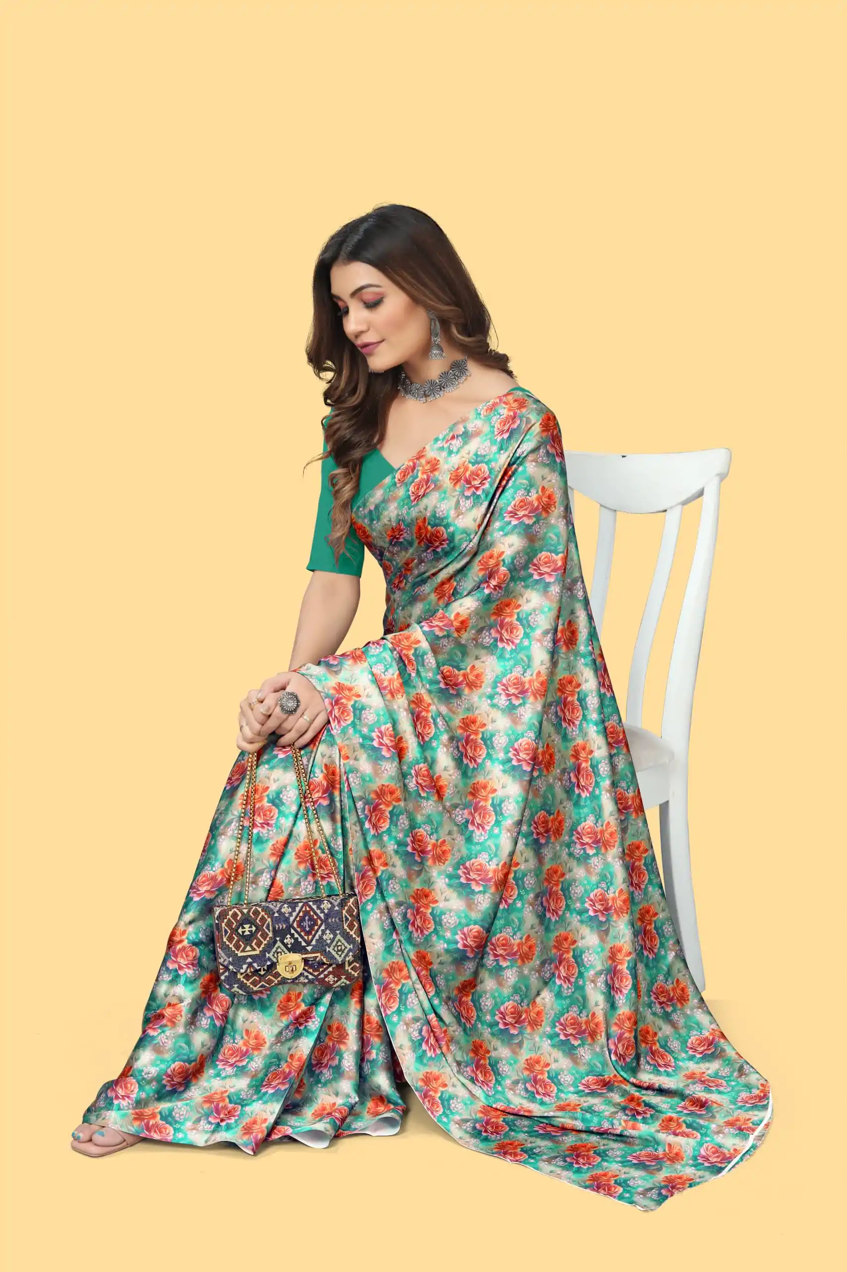 Veechis 4D Green Color Heavy Devsena Soft Silk Beautiful Digital Printed Saree Casual, Party Festive, Events. Expected Delivery 4-6 Working Days @1499 | Sarees, Bollywood Sarees, Creative Sarees, Designer Sarees, Embroidered Sarees, Modern Digital sarees, Party Wear Sarees