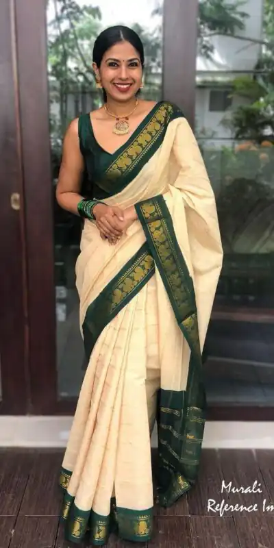 KP 4053 Cream Color Soft Lichi Silk Jacquard On All Over Saree Casual, Party Wear, Wedding, Events Etc. Expected Delivery 4-6 Working Days @1499/- | Sarees, Bollywood Sarees, Creative Sarees, Designer Sarees, Embroidered Sarees, Ethnic Saree, Modern Digital sarees, Party Wear Sarees