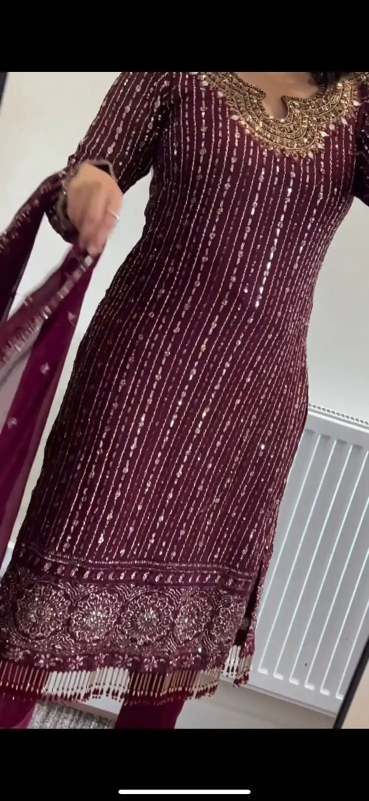 RTC 5716 Maroon  Color Foix Georgette Thread Sequence Work Salwar Suit Wedding, Party, Festive, Events Etc. Expected Delivery 4-6 Working Days @2099/- | Jump Suits, Salwar suit, Designer Suits, Casual Suits, Creative suits, Palazzo Suits, Party Wear Suits, Patiala Suits, Straight Suits