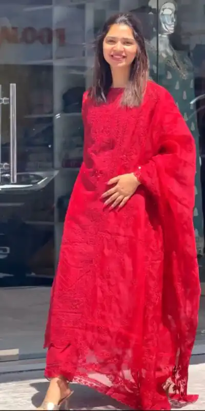 AD 161 Red Color Georgette Embroidery Work Sharara Suit Casual, Wedding, Party, Festive, Events Etc. Expected Delivery 4-6 Working Days @2049/- | Jump Suits, Salwar suit, Designer Suits, Casual Suits, Creative suits, Palazzo Suits, Party Wear Suits, Patiala Suits, Straight Suits