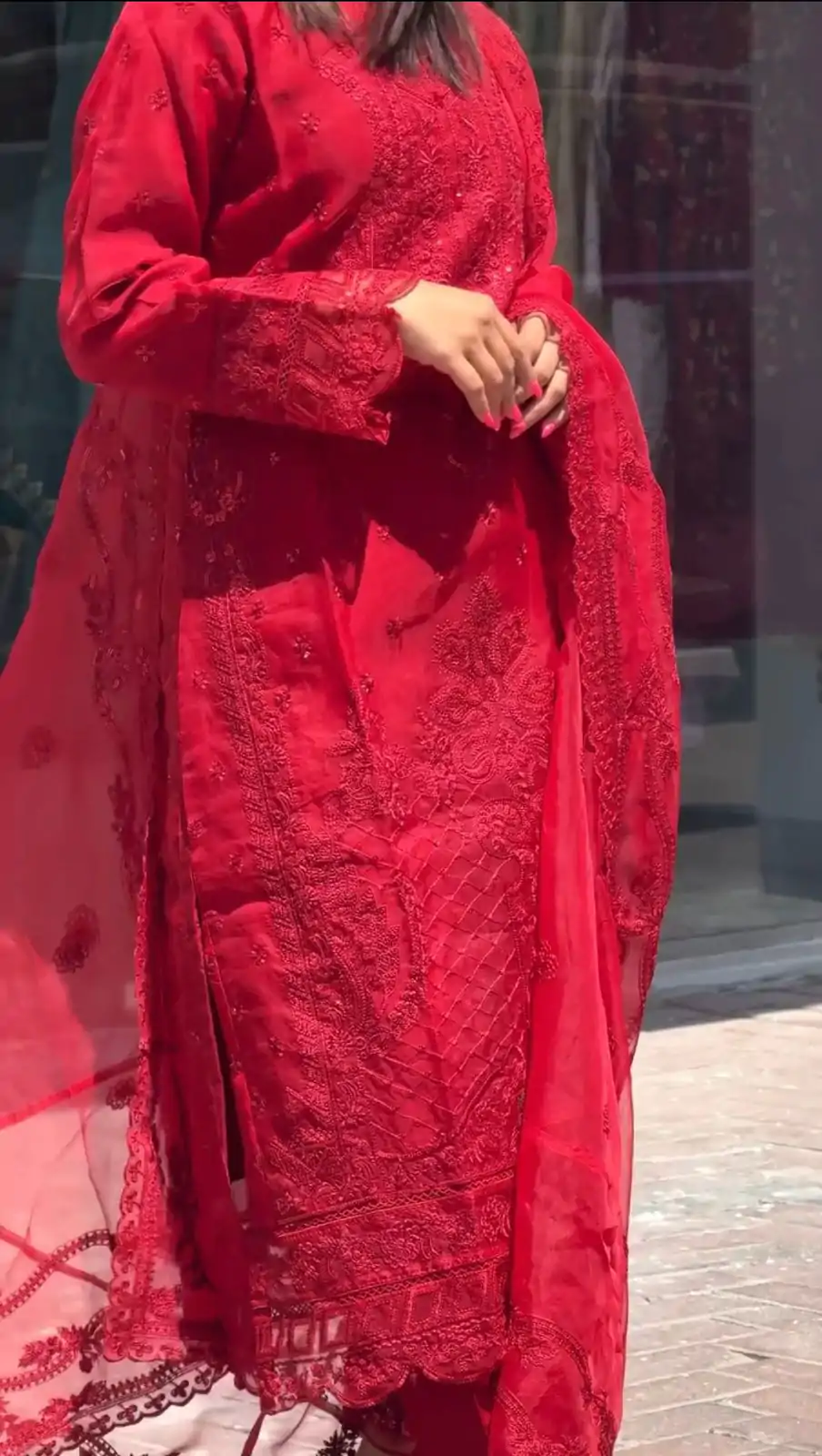 AD 161 Red Color Georgette Embroidery Work Sharara Suit Casual, Wedding, Party, Festive, Events Etc. Expected Delivery 4-6 Working Days @2049/- | Jump Suits, Salwar suit, Designer Suits, Casual Suits, Creative suits, Palazzo Suits, Party Wear Suits, Patiala Suits, Straight Suits