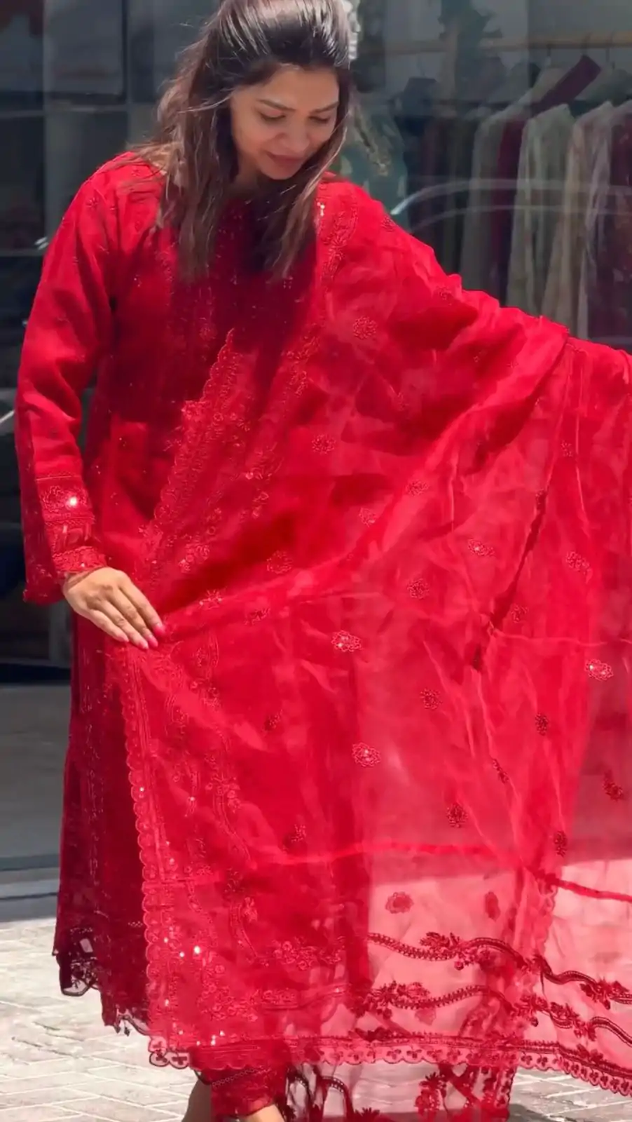 AD 161 Red Color Georgette Embroidery Work Sharara Suit Casual, Wedding, Party, Festive, Events Etc. Expected Delivery 4-6 Working Days @2049/- | Jump Suits, Salwar suit, Designer Suits, Casual Suits, Creative suits, Palazzo Suits, Party Wear Suits, Patiala Suits, Straight Suits