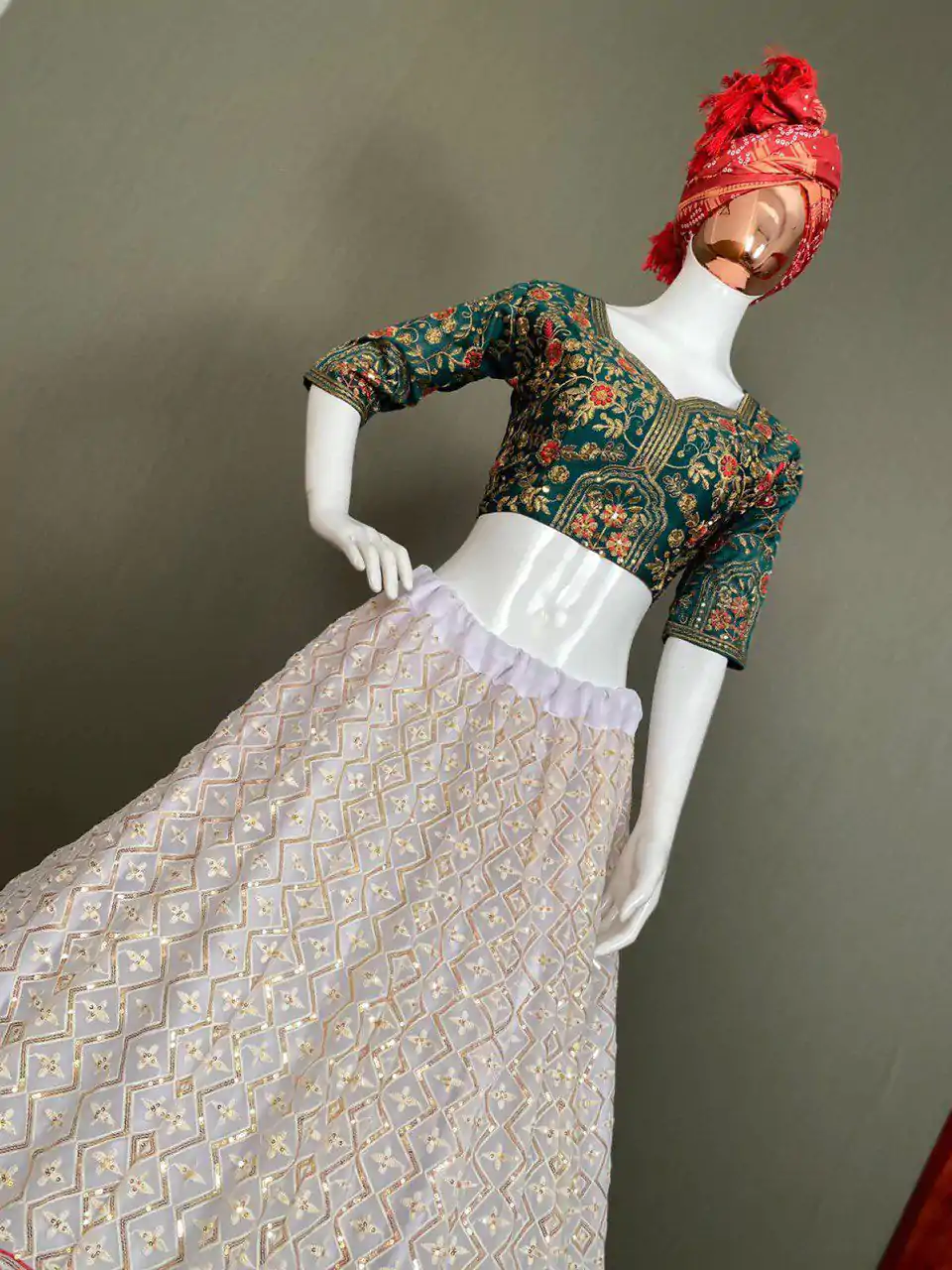 LG 498 White Color Georgette Sequence Embroidery Lehenga Choli Traditional Wear, Festive, Wedding, Events Expected Delivery 4-6 Working Days @2099/- | Lehenga, Bollywood Lehenga, Creative Lehenga, Designer Lehenga, Embroidered Lehenga, Party Wear Lehenga