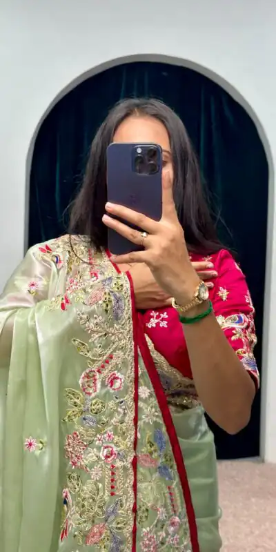 ST 474 Green Color Jimmy Choo Embroidery Sequins Saree Casual, Wedding, Party, Festive, Events Etc. Expected Delivery 4-6 Working Days @2449/- | Sarees, Bollywood Sarees, Creative Sarees, Designer Sarees, Embroidered Sarees, Ethnic Saree, Modern Digital sarees, Party Wear Sarees