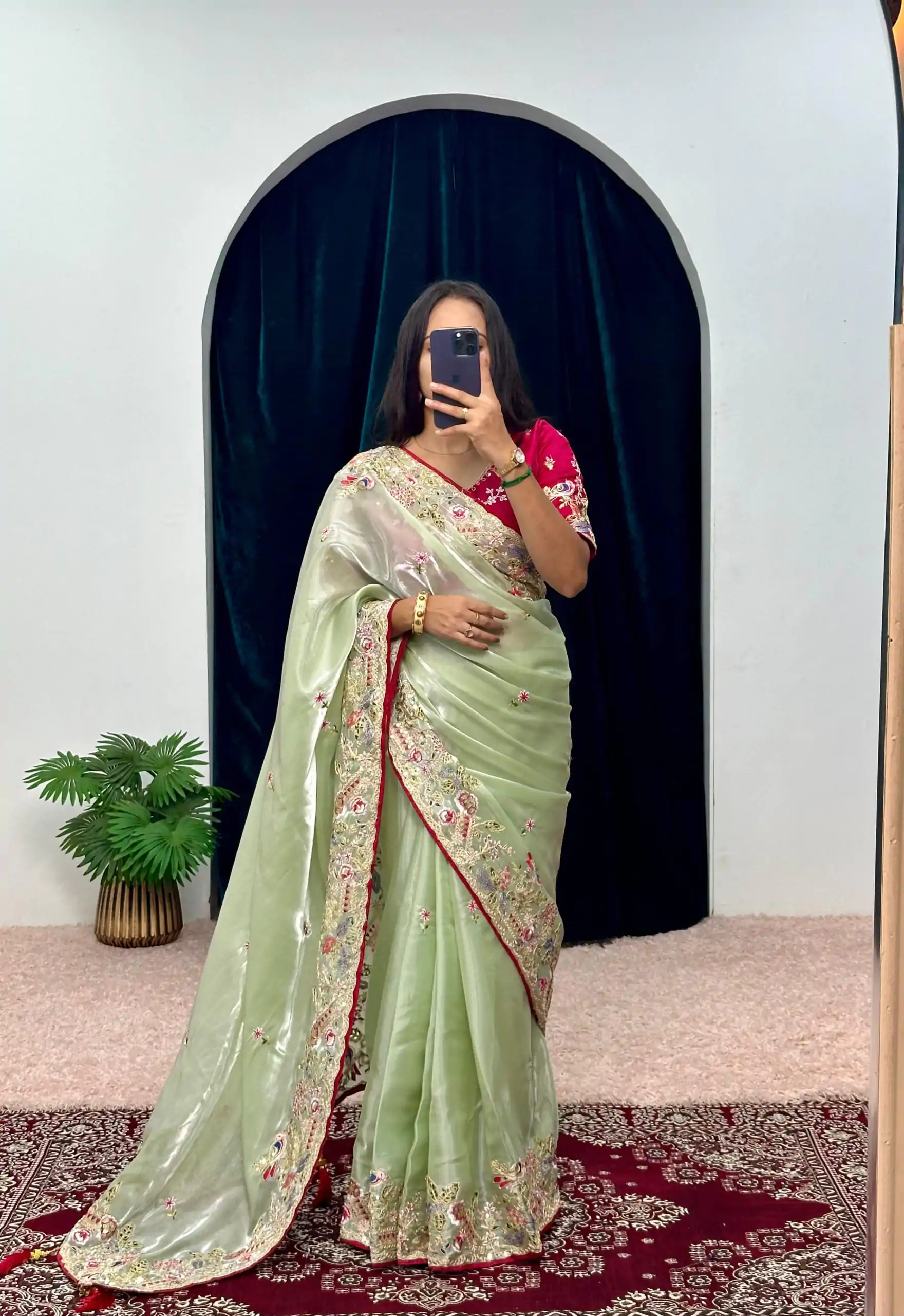 ST 474 Green Color Jimmy Choo Embroidery Sequins Saree Casual, Wedding, Party, Festive, Events Etc. Expected Delivery 4-6 Working Days @2449/- | Sarees, Bollywood Sarees, Creative Sarees, Designer Sarees, Embroidered Sarees, Ethnic Saree, Modern Digital sarees, Party Wear Sarees