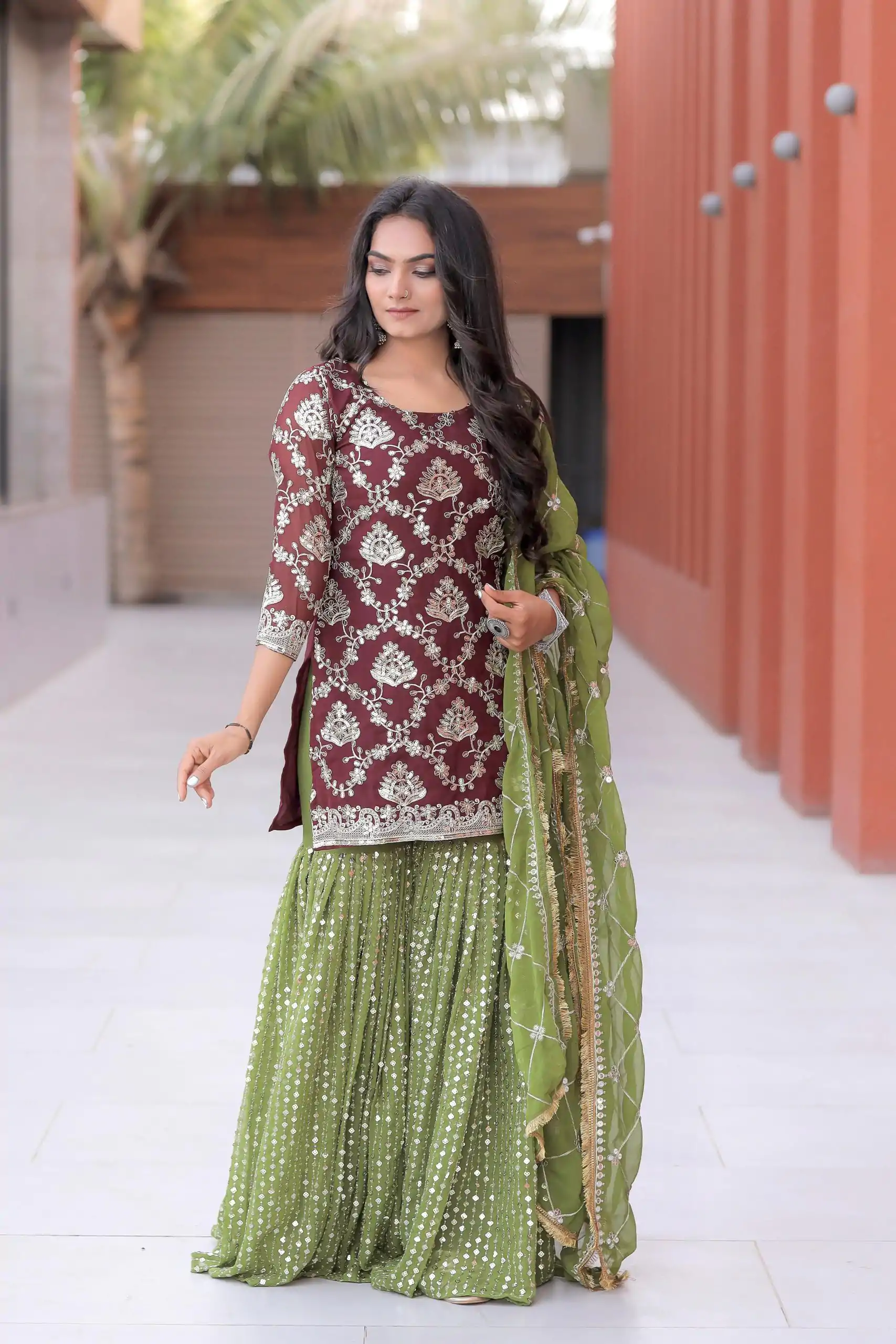 NF 1144 Maroon Color Georgette Embroidery Sequence Salwar Suit Casual, Wedding, Party, Festive, Events . Expected Delivery  4-6 Working Days @2149 | Salwar suit, Designer Suits, Casual Suits, Creative suits, Palazzo Suits, Party Wear Suits, Patiala Suits, Straight Suits