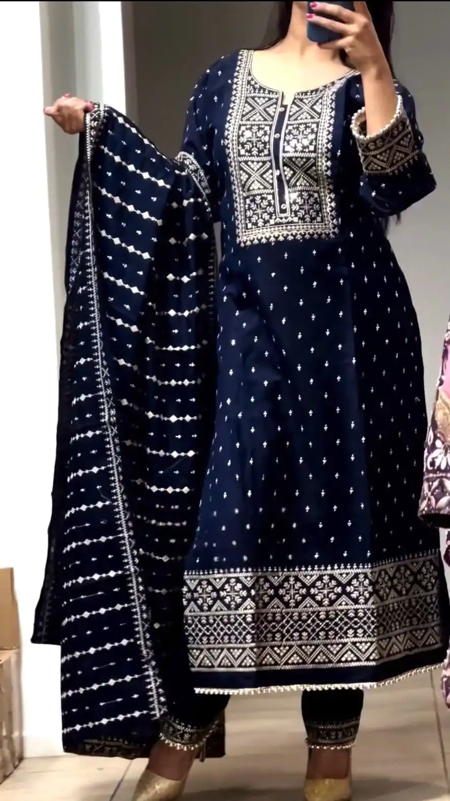 NF 1214 Navy Blue color Faux Georgette Embroidery Salwar Suit Casual, Wedding, Party, Festive, Events . Expected Delivery 4-6 Working Days @2049 | Jump Suits, Salwar suit, Designer Suits, Casual Suits, Creative suits, Palazzo Suits, Party Wear Suits, Patiala Suits, Straight Suits