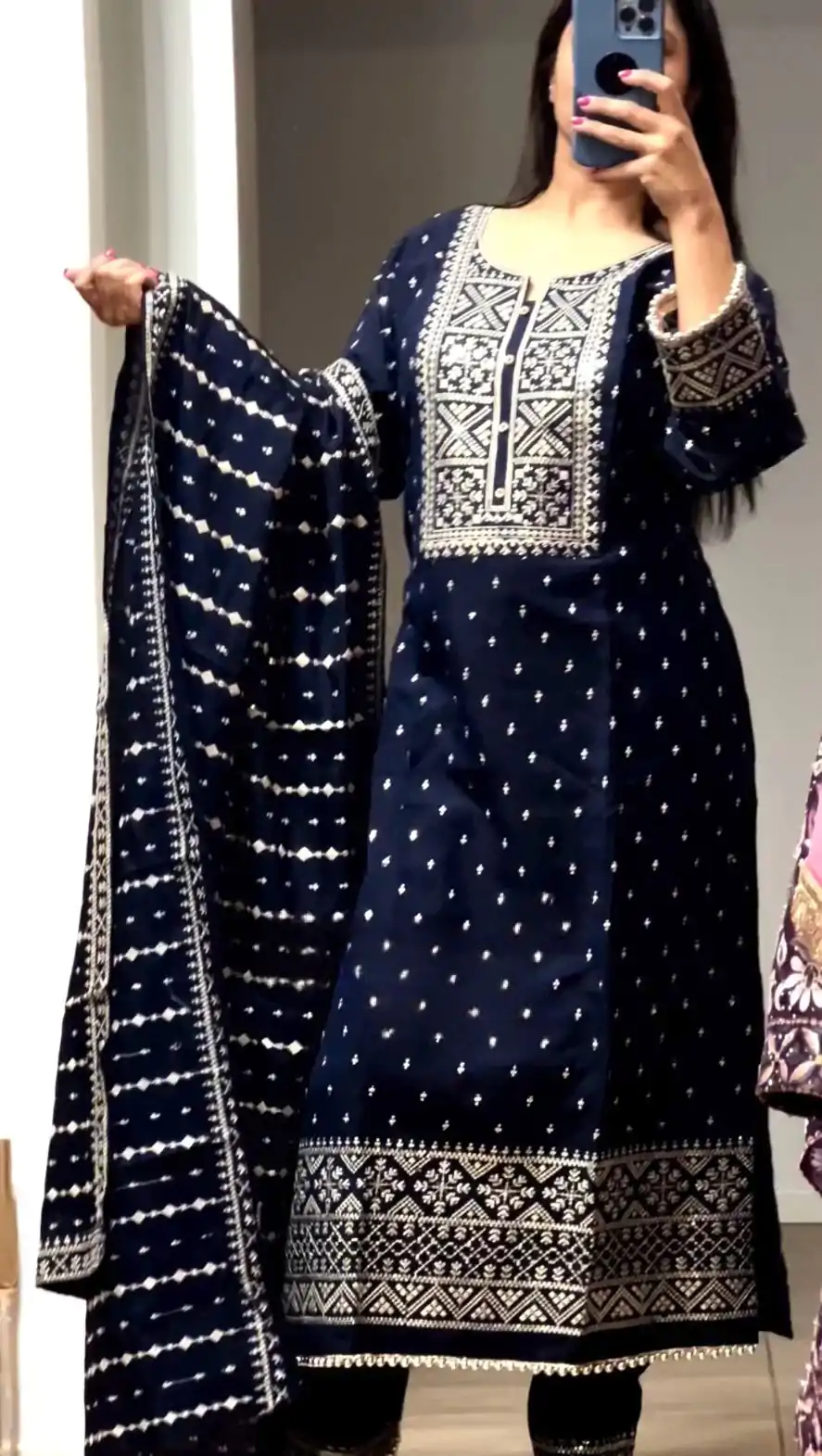 NF 1214 Navy Blue color Faux Georgette Embroidery Salwar Suit Casual, Wedding, Party, Festive, Events . Expected Delivery 4-6 Working Days @2049 | Jump Suits, Salwar suit, Designer Suits, Casual Suits, Creative suits, Palazzo Suits, Party Wear Suits, Patiala Suits, Straight Suits