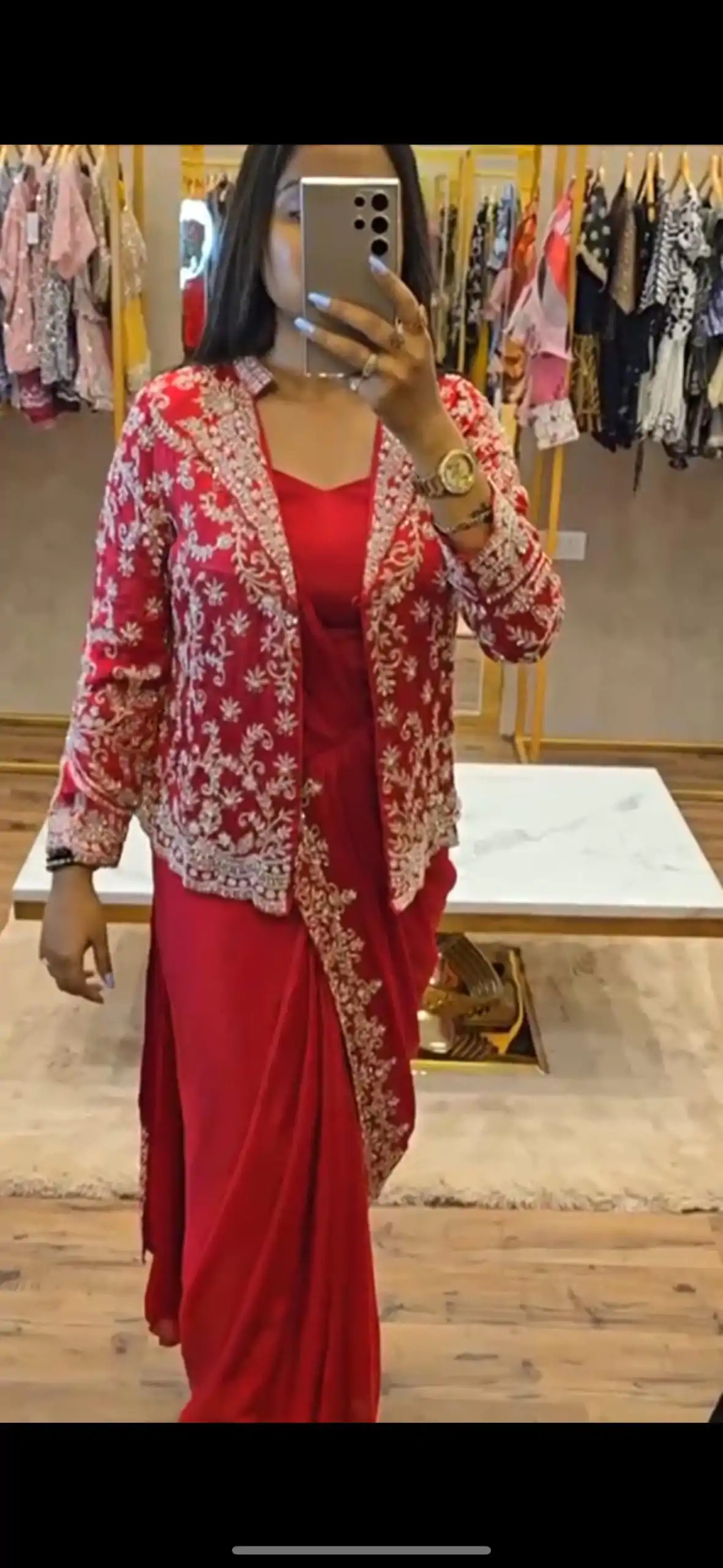 ST 1054 Pink  Color Chinon Embroidery Work Koti And Saree Casual, Wedding, Party, Festive, Events Etc. Expected Delivery 4-6 Working Days @2399/- | Sarees, Bollywood Sarees, Creative Sarees, Designer Sarees, Embroidered Sarees, Ethnic Saree, Modern Digital sarees, Party Wear Sarees