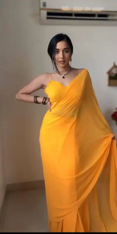   SC 192 Yellow Color Pure Soft Georgette Silk Design All Over Saree , Party Wear, Events, Festivals Expected Delivery 4-6 Working Days 1499/- | Sarees, Bollywood Sarees, Creative Sarees, Designer Sarees, Embroidered Sarees, Ethnic Saree, Modern Digital sarees, Party Wear Sarees