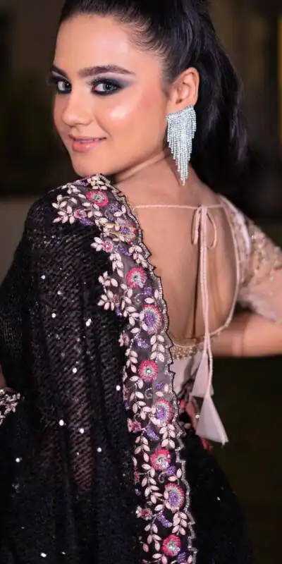 ST 439 Black Color Georgette Cotton Thread Embroidery Saree Casual, Wedding, Party, Festive, Events Etc. Expected Delivery 4-6 Working Days @1949/- | Sarees, Bollywood Sarees, Creative Sarees, Designer Sarees, Embroidered Sarees, Ethnic Saree, Modern Digital sarees, Party Wear Sarees