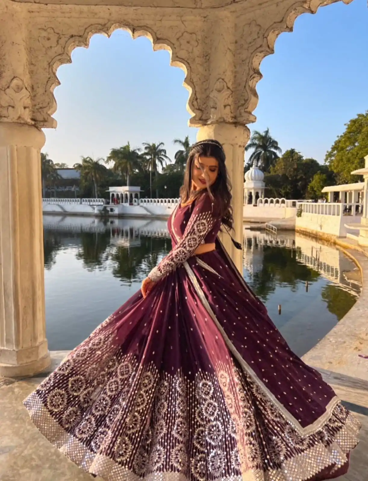 Ram 012 Maroon Color Georgette Sequence Thread Lehenga Choli Casual, Wedding, Festive, Events Expected Delivery 4-6 Working Days @2649/- | Lehenga, Bollywood Lehenga, Creative Lehenga, Designer Lehenga, Embroidered Lehenga, Party Wear Lehenga