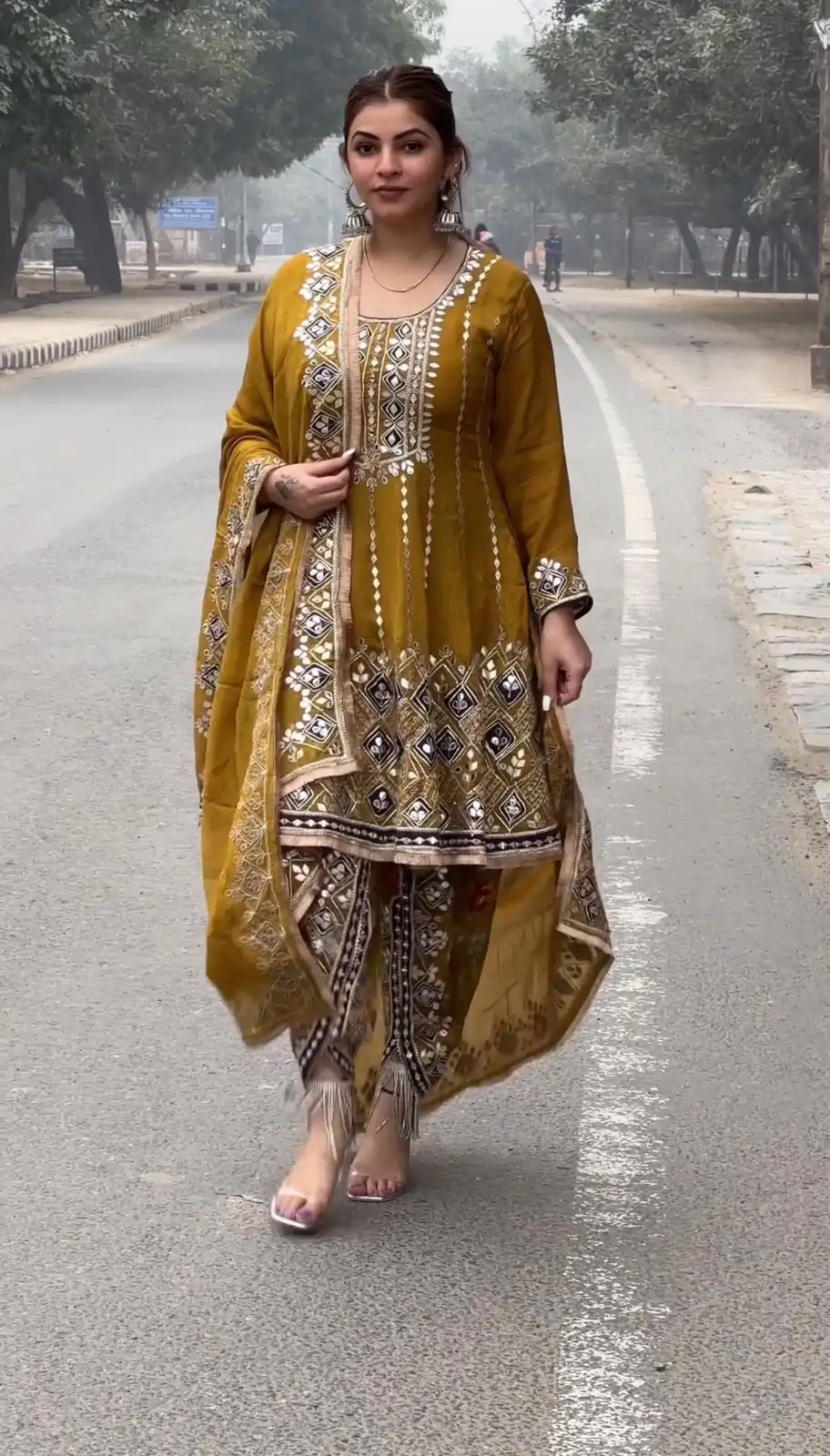 KD 1465 Mustard Color Chinon Silk Sequence Thread Salwar Suit Casual, Party, Festive, Events Wedding Etc.  Expected Delivery 4-6 Working Days @2549/- | Salwar suit, Designer Suits, Casual Suits, Creative suits, Palazzo Suits, Party Wear Suits, Straight Suits