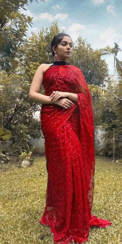 KT 201 Red Color Georgette Fancy Sequence Work Saree Casual, Party Wear, Wedding   Expected Delivery 4-6 Working Days@1649/- | Sarees, Bollywood Sarees, Creative Sarees, Designer Sarees, Embroidered Sarees, Party Wear Sarees