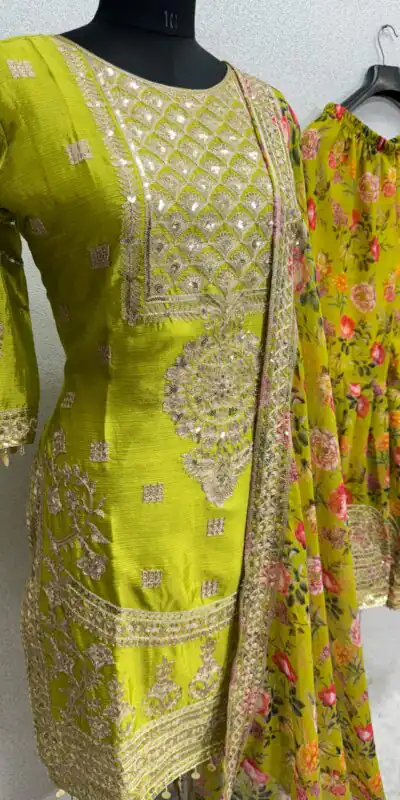 KF 1640 Yellow Color Heavy Chinon Silk Sequins Work Salwar Suit Wedding, Party, Festive, Events Etc.  Expected Delivery 4-6 Working Days @2399/-Only | Salwar suit, Designer Suits, Casual Suits, Creative suits, Palazzo Suits, Party Wear Suits, Straight Suits