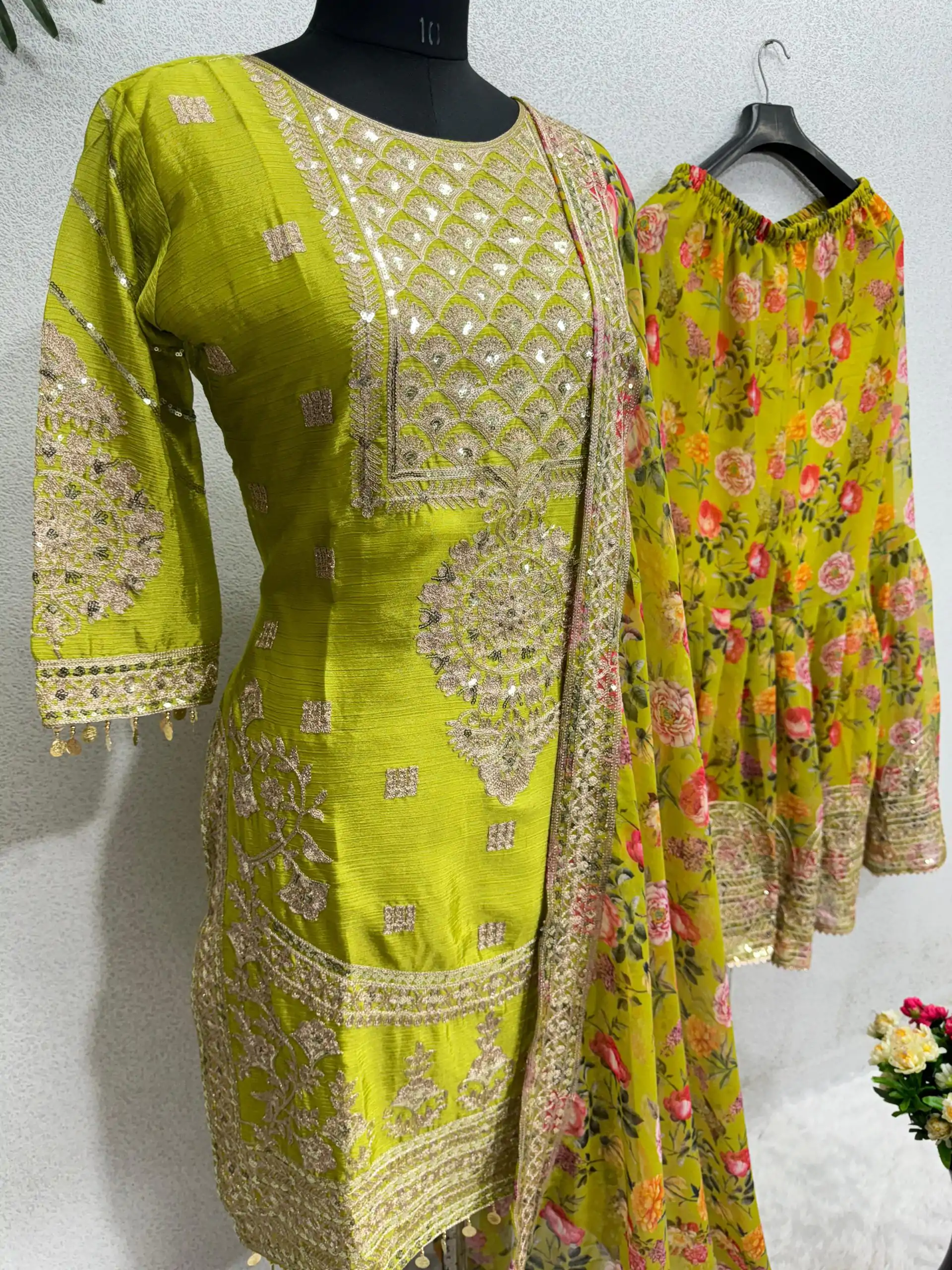 KF 1640 Yellow Color Heavy Chinon Silk Sequins Work Salwar Suit Wedding, Party, Festive, Events Etc.  Expected Delivery 4-6 Working Days @2399/-Only | Salwar suit, Designer Suits, Casual Suits, Creative suits, Palazzo Suits, Party Wear Suits, Straight Suits
