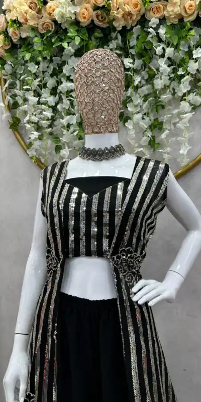 RTC 5717 Black Color Foix Georgette Thread Sequence Work Salwar Suit Wedding, Party, Festive, Events Etc. Expected Delivery 4-6 Working Days @2199/- | Jump Suits, Salwar suit, Designer Suits, Casual Suits, Creative suits, Palazzo Suits, Party Wear Suits, Patiala Suits, Straight Suits