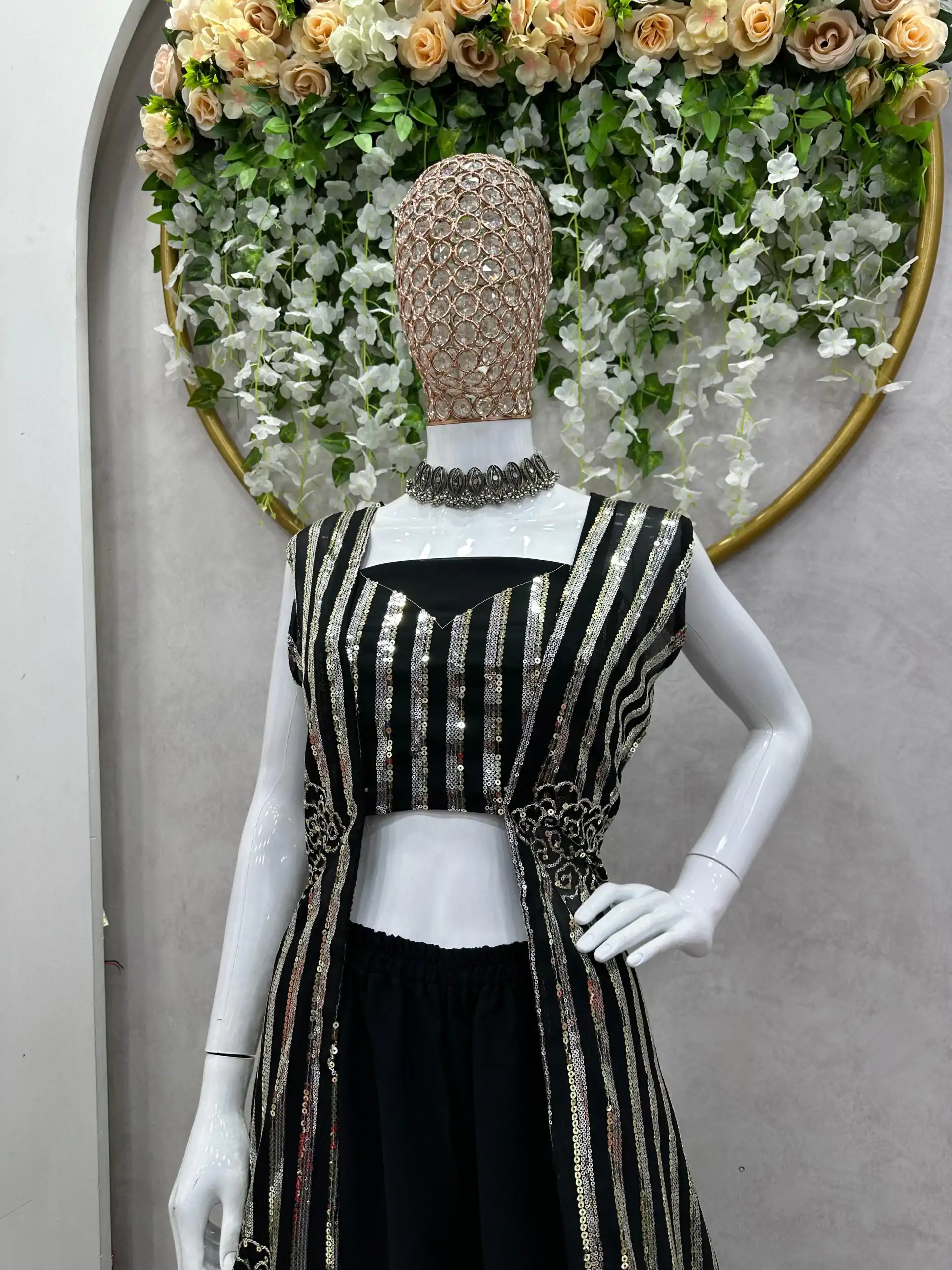 RTC 5717 Black Color Foix Georgette Thread Sequence Work Salwar Suit Wedding, Party, Festive, Events Etc. Expected Delivery 4-6 Working Days @2199/- | Jump Suits, Salwar suit, Designer Suits, Casual Suits, Creative suits, Palazzo Suits, Party Wear Suits, Patiala Suits, Straight Suits