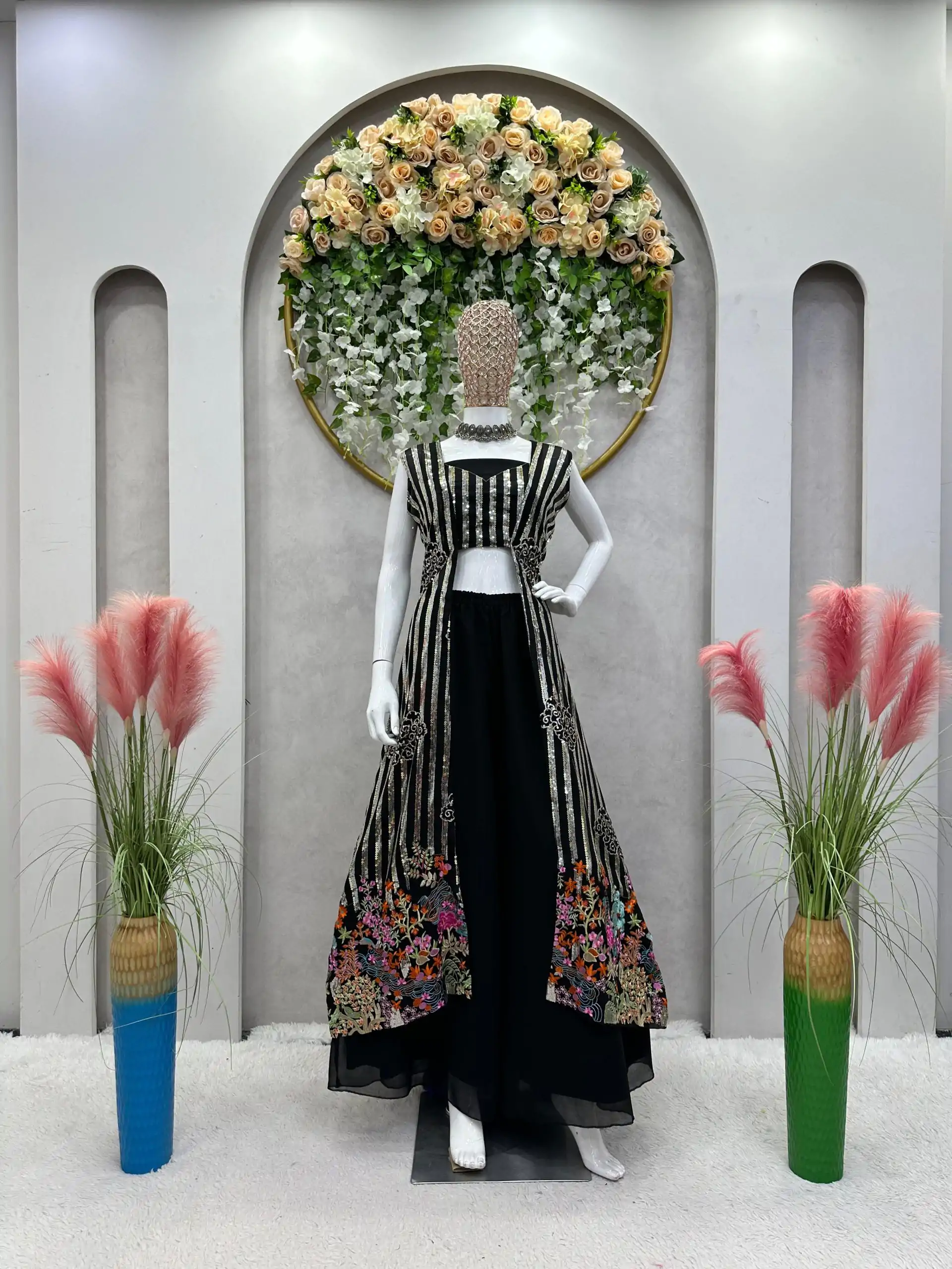 RTC 5717 Black Color Foix Georgette Thread Sequence Work Salwar Suit Wedding, Party, Festive, Events Etc. Expected Delivery 4-6 Working Days @2199/- | Jump Suits, Salwar suit, Designer Suits, Casual Suits, Creative suits, Palazzo Suits, Party Wear Suits, Patiala Suits, Straight Suits