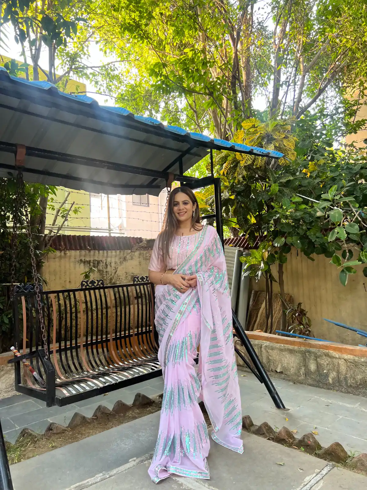 JR 574 Light Violet Color Georgette Sequence Lace border Work Saree Casual, Wedding, Festive, Events Expected Delivery  4-6 Working Days @1699/- | Sarees, Bollywood Sarees, Creative Sarees, Designer Sarees, Embroidered Sarees, Ethnic Saree, Modern Digital sarees, Party Wear Sarees
