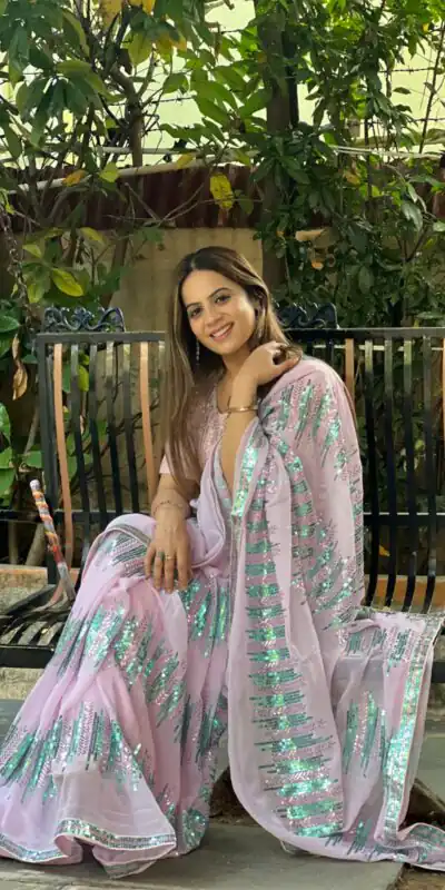 JR 574 Light Violet Color Georgette Sequence Lace border Work Saree Casual, Wedding, Festive, Events Expected Delivery 4-6 Working Days @1699/- | Sarees, Bollywood Sarees, Creative Sarees, Designer Sarees, Embroidered Sarees, Ethnic Saree, Modern Digital sarees, Party Wear Sarees