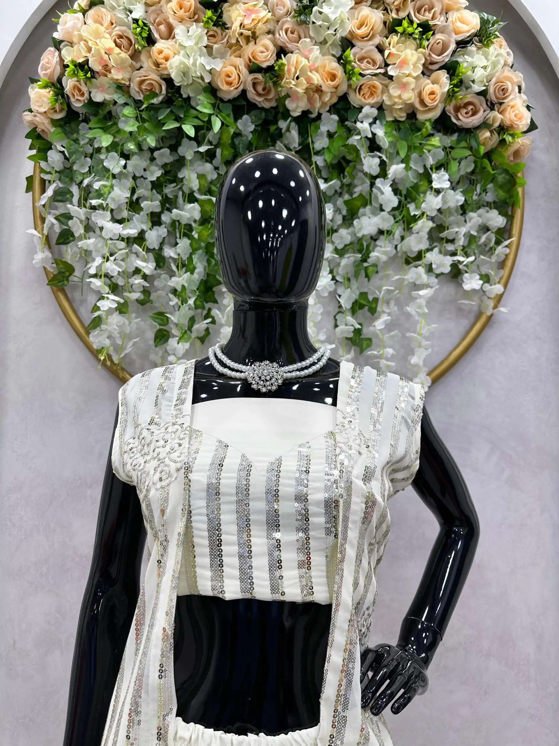 RTC 5717 White Color Foix Georgette Thread Sequence Work Salwar Suit Wedding, Party, Festive, Events Etc. Expected Delivery 4-6 Working Days @2199/- | Jump Suits, Salwar suit, Designer Suits, Casual Suits, Creative suits, Palazzo Suits, Party Wear Suits, Patiala Suits, Straight Suits