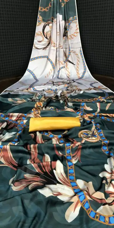 Veechis ANOKHI Dark Green Color Heavy Devsena Soft Silk Beautiful Digital Printed Saree Casual, Festive, Events. Expected Delivery 4-6 Working Days @1499 | Sarees, Bollywood Sarees, Creative Sarees, Designer Sarees, Embroidered Sarees, Modern Digital sarees, Party Wear Sarees