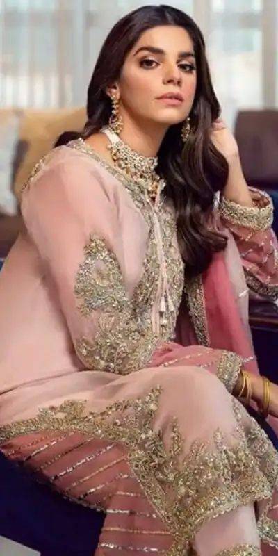 FC Pakistani 1019 Light Peach Georgette Embroidery Sequence Salwar Suit Wedding, Party, Festive events, Expected Delivery  4-6 Working Days @2099 | Salwar suit, Designer Suits, Casual Suits, Creative suits, Palazzo Suits, Party Wear Suits, Patiala Suits, Straight Suits