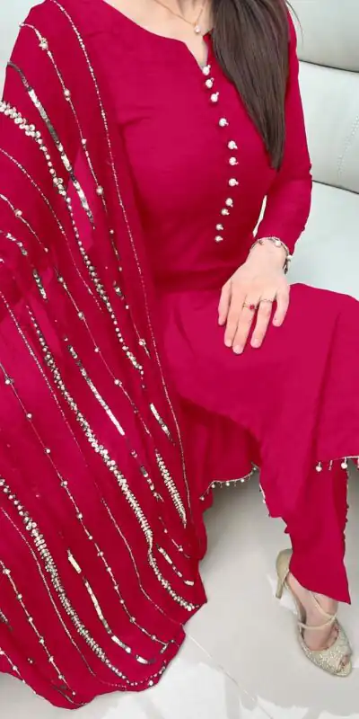 SRK 5161 Pink Color Chinnon Silk Embroidery Coding Dori Salwar Suit Wedding, Party, Festive, Events Expected Delivery 4-6 Working Days @ 1899/- | Jump Suits, Salwar suit, Designer Suits, Casual Suits, Creative suits, Palazzo Suits, Party Wear Suits, Patiala Suits, Straight Suits