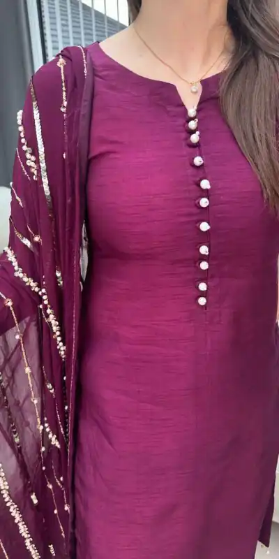 SRK 5161 Purple Color Chinnon Silk Embroidery Coding Dori Salwar Suit Wedding, Party, Festive, Events Expected Delivery 4-6 Working Days @ 1899/- | Jump Suits, Salwar suit, Designer Suits, Casual Suits, Creative suits, Palazzo Suits, Party Wear Suits, Patiala Suits, Straight Suits