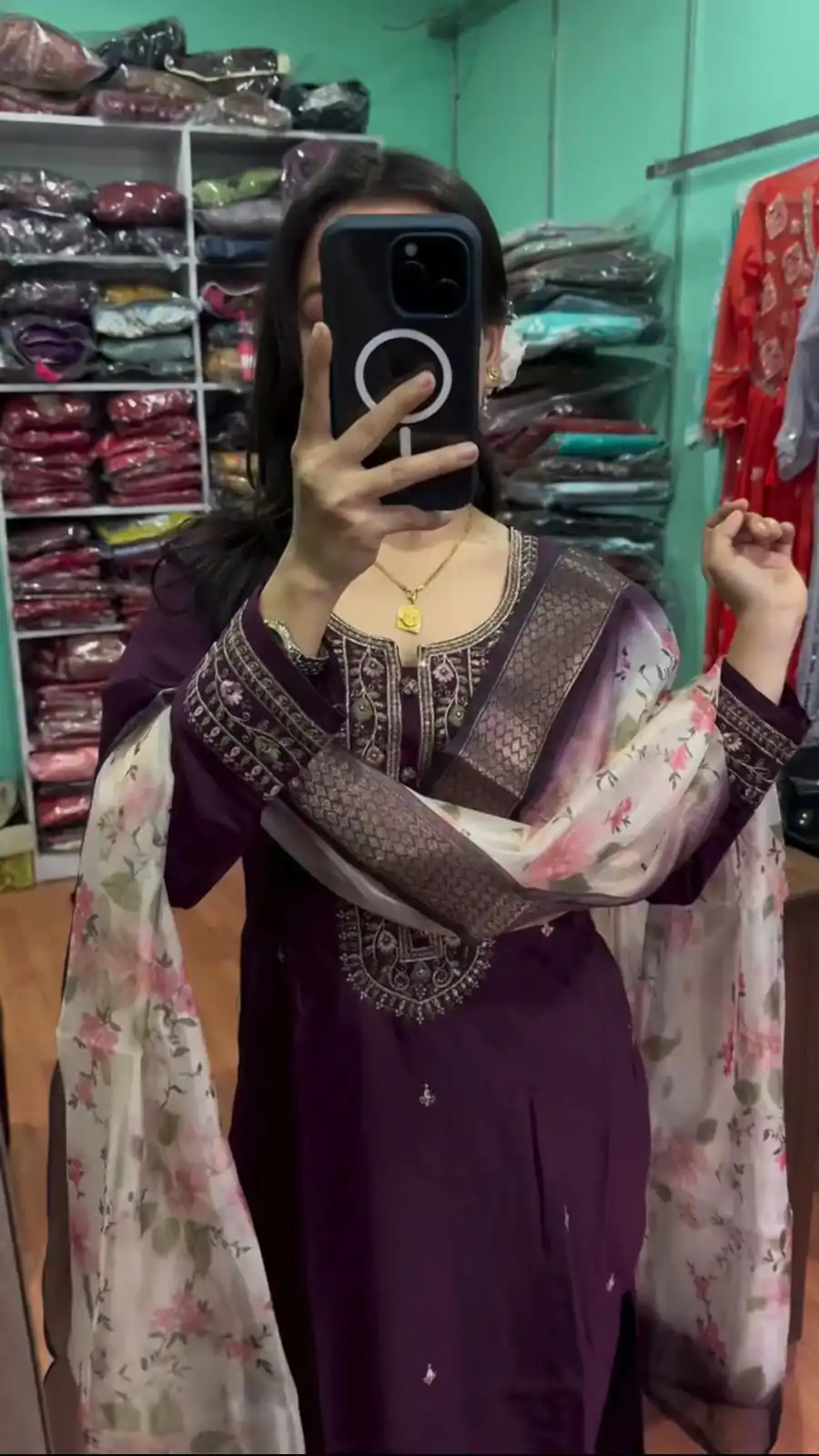 AD 164 Purple Color Chinon Silk Embroidery Work Sharara Suit Casual, Wedding, Party, Festive, Events Etc. Expected Delivery 4-6 Working Days @1949/- | Jump Suits, Salwar suit, Designer Suits, Casual Suits, Creative suits, Palazzo Suits, Party Wear Suits, Patiala Suits, Straight Suits