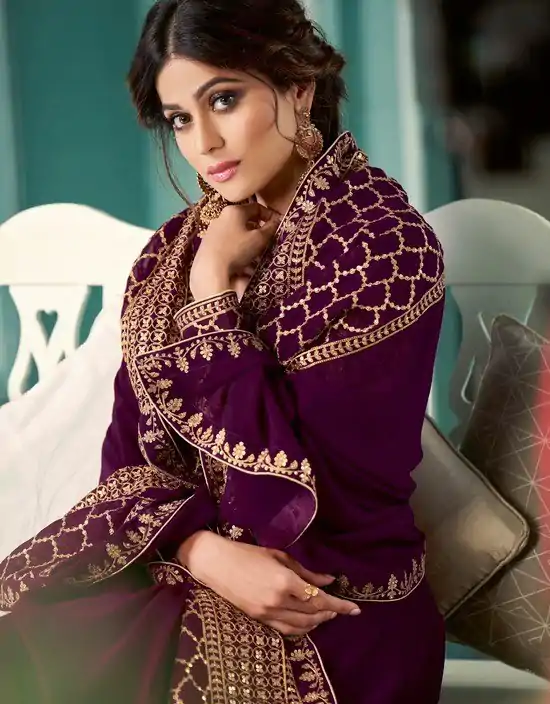 FC ASHIRWAD 8338 Purple Color Georgette Embroidery Sequence Sharara Suit Wedding, Party, Festive Expected Delivery 4-6 Working Days  @2549/- | Jump Suits, Salwar suit, Designer Suits, Casual Suits, Creative suits, Palazzo Suits, Party Wear Suits, Patiala Suits, Straight Suits