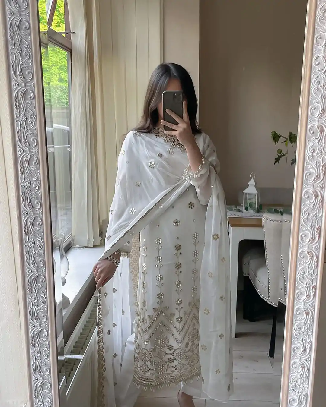 VLM 203 White Color Georgette Embroidery Sequence Salwar Suit Wedding, Party, Festive, Events Expected Delivery 4-6 Working Days @ 1999/- Only | Salwar suit, Designer Suits, Casual Suits, Creative suits, Party Wear Suits, Straight Suits