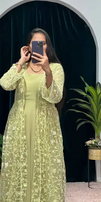 ST 1042 Yellow Color Georgette Embroidery Sequence Gown Casual, Wedding, Party, Festive, Events Etc. Expected Delivery 4-6 Working Days @1999/- | Gowns, Bollywood Gowns, Creative Gowns, Designer Gowns, Embroidered Gowns, Party Wear Gowns