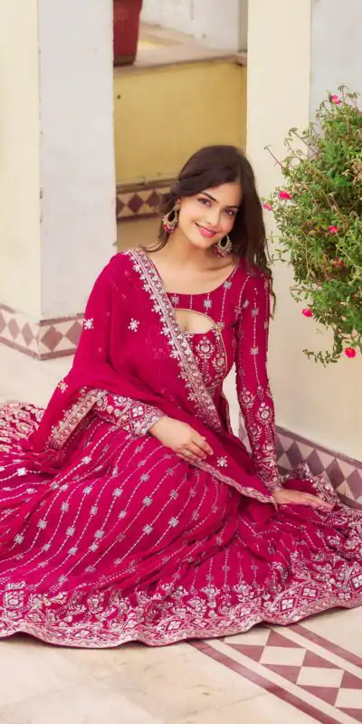 Ram 021 Rani Color Georgette Sequence Embroidery Lehenga Choli Casual, Wedding, Festive, Events Expected Delivery 4-6 Working Days @3049/- | Lehenga, Bollywood Lehenga, Creative Lehenga, Designer Lehenga, Embroidered Lehenga, Party Wear Lehenga