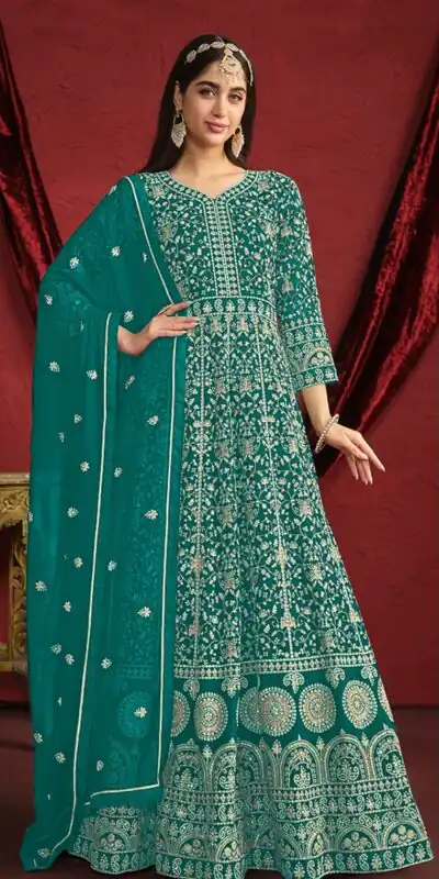 FC DANI 2911 Peacock Green ColorGeorgette Embroidery Salwar Suit Wedding, Party, Festive events, Expected Delivery  4-6 Working Days @3399 | Salwar suit, Designer Suits, Casual Suits, Creative suits, Palazzo Suits, Party Wear Suits, Patiala Suits, Straight Suits