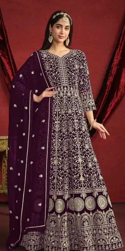 FC DANI 2911 Wine Color Georgette Embroidery Salwar Suit Wedding, Party, Festive events, Expected Delivery  4-6 Working Days @3399 | Salwar suit, Designer Suits, Casual Suits, Creative suits, Palazzo Suits, Party Wear Suits, Patiala Suits, Straight Suits