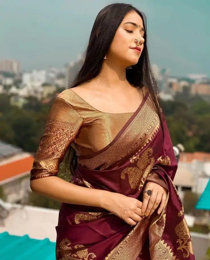 DDF HEERVA Maroon Color Soft Lichi Silk Ordinary Design Rich Pallu Saree Casual, Party Wear, Events, Festivals Etc. Expected Delivery 4-6 Working Days 1399/ | Sarees, Bollywood Sarees, Creative Sarees, Designer Sarees, Embroidered Sarees, Ethnic Saree, Modern Digital sarees, Party Wear Sarees