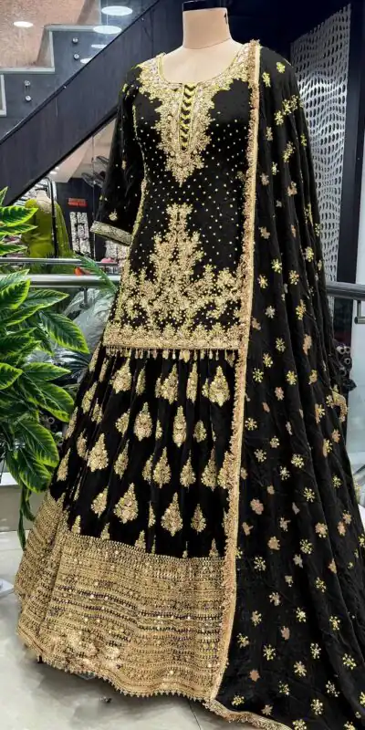 NSR 806 C Green Color Pure Chinnon Silk Embroidery Lehenga Choli Casual, Party Festive, Events Etc. Expected Delivery 4-6 Working Days @2199/- | Lehenga, Bollywood Lehenga, Creative Lehenga, Designer Lehenga, Embroidered Lehenga, Party Wear Lehenga, Straight Suits