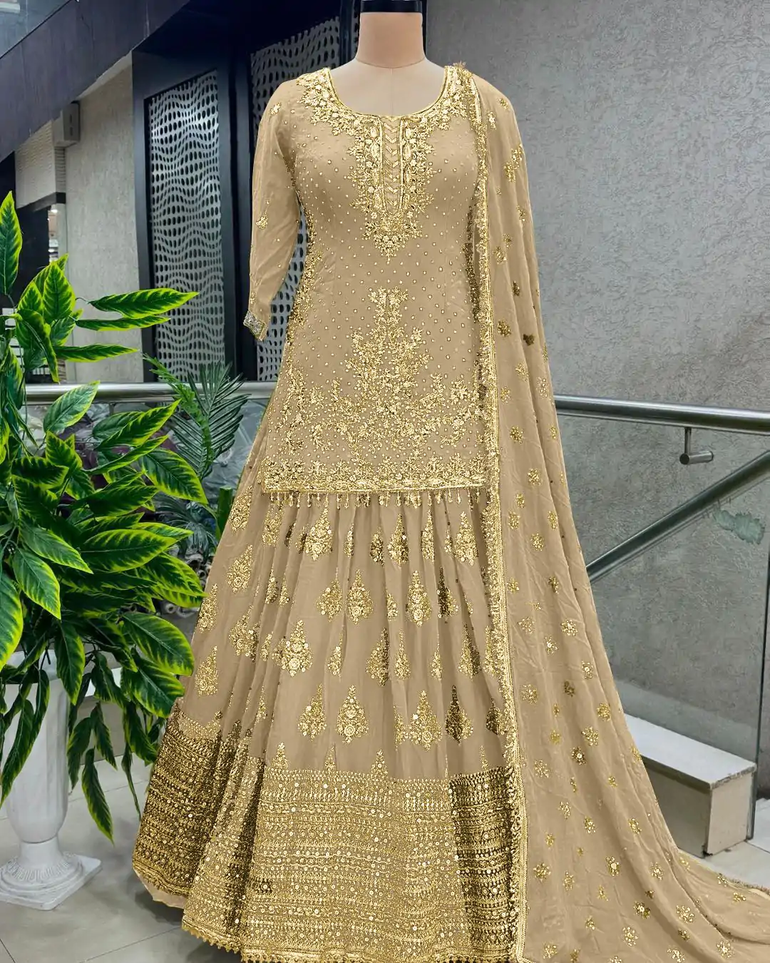 NSR 806 Gold Color Pure Chinnon Silk Embroidery Lehenga Choli Casual, Party Festive, Events Etc. Expected Delivery 4-6 Working Days @2199/- | Lehenga, Bollywood Lehenga, Creative Lehenga, Designer Lehenga, Embroidered Lehenga, Party Wear Lehenga, Straight Suits
