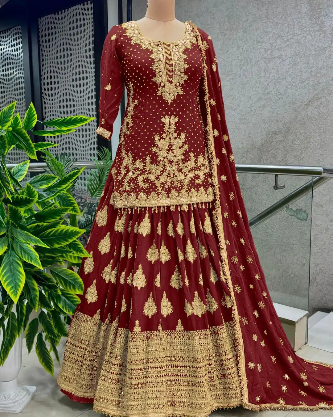 NSR 806 Red Color Pure Chinnon Silk Embroidery Lehenga Choli Casual, Party Festive, Events Etc. Expected Delivery 4-6 Working Days @2199/- | Lehenga, Bollywood Lehenga, Creative Lehenga, Designer Lehenga, Embroidered Lehenga, Party Wear Lehenga, Straight Suits