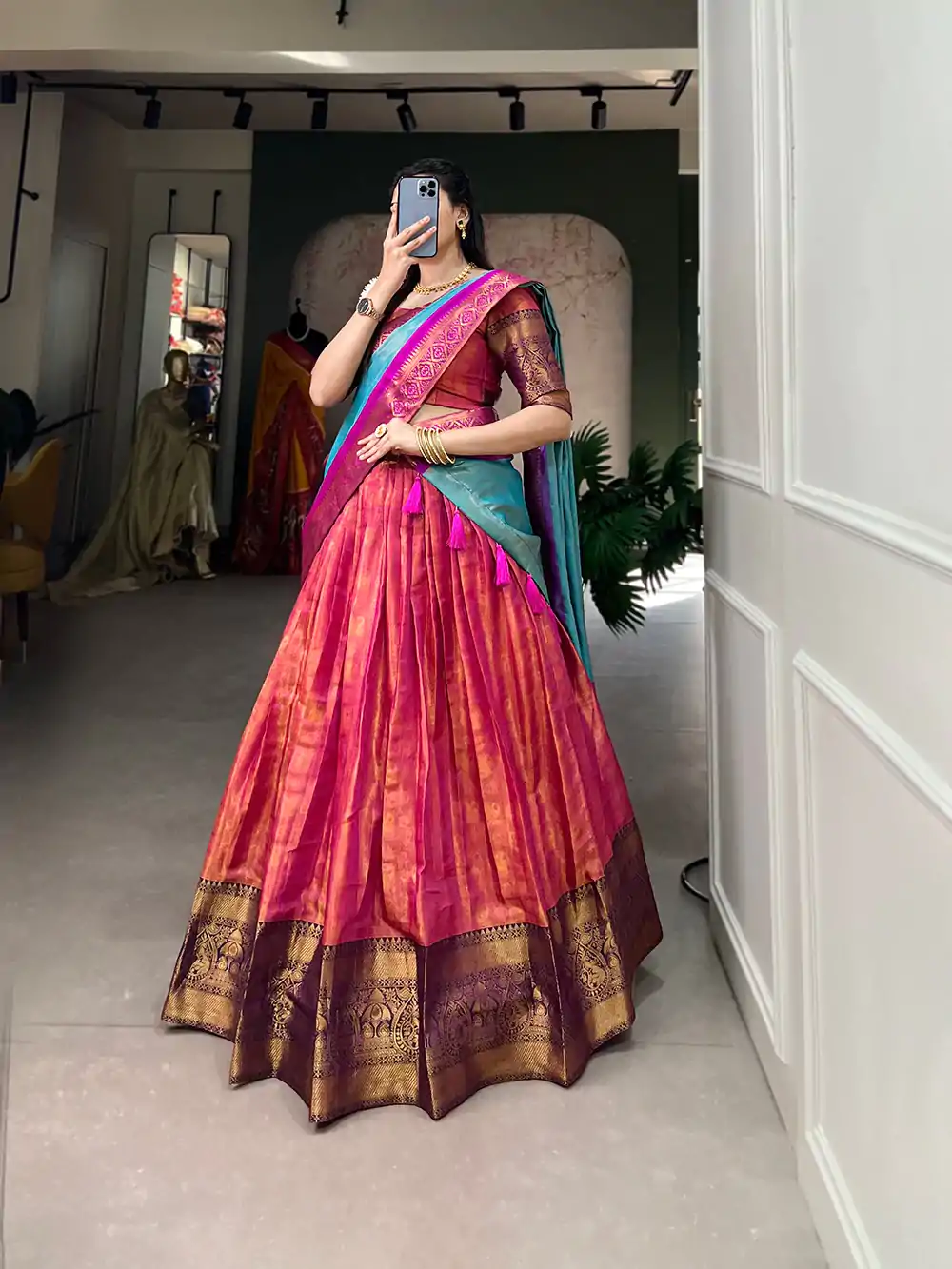 LNB 2011 Pink Color Kanjivaram Zari Weaving Work Lehenga Choli Traditional Wear, Festive, Party, Wedding, Events etc. Expected 4-6 Working Days @1899/- | Lehenga, Bollywood Lehenga, Creative Lehenga, Designer Lehenga, Embroidered Lehenga, Party Wear Lehenga