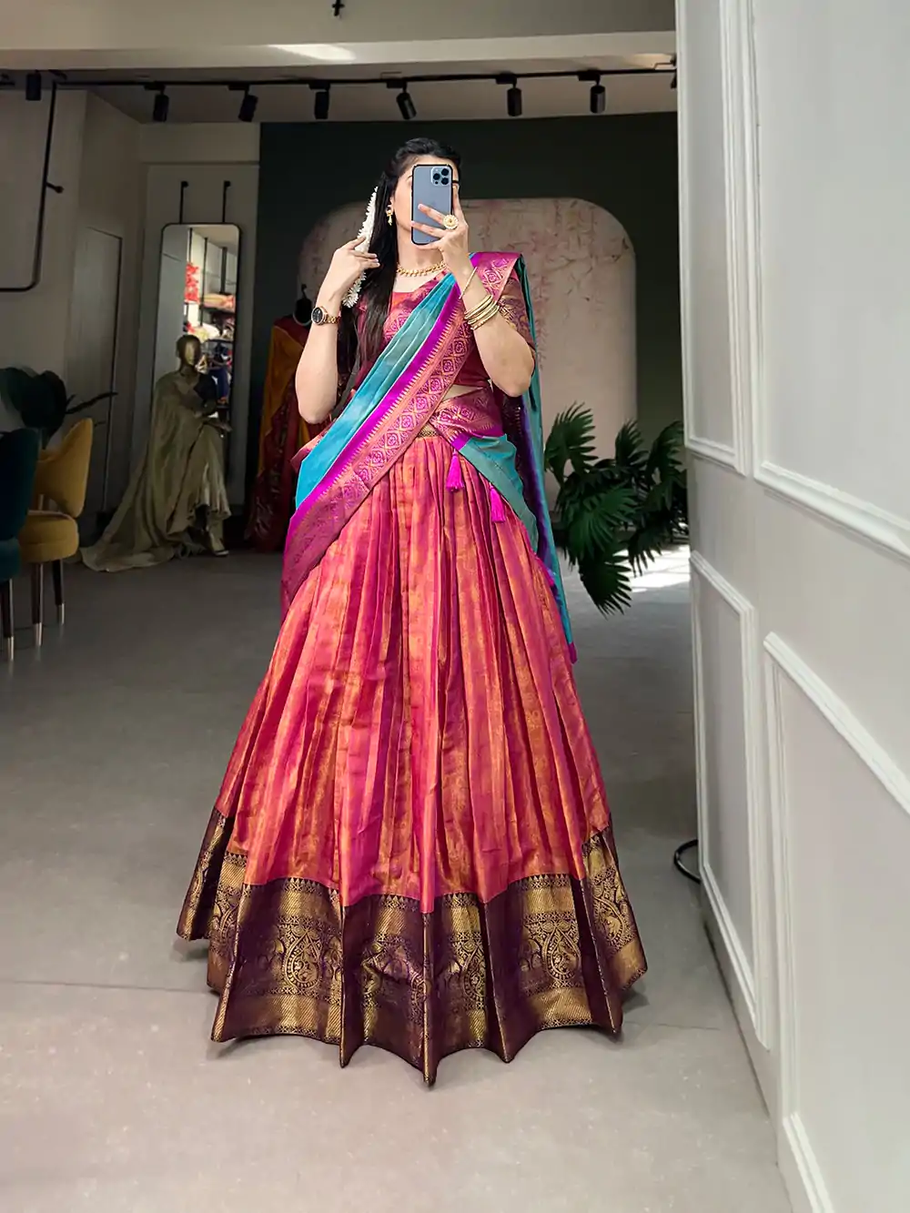 LNB 2011 Pink Color Kanjivaram Zari Weaving Work Lehenga Choli Traditional Wear, Festive, Party, Wedding, Events etc. Expected 4-6 Working Days @1899/- | Lehenga, Bollywood Lehenga, Creative Lehenga, Designer Lehenga, Embroidered Lehenga, Party Wear Lehenga