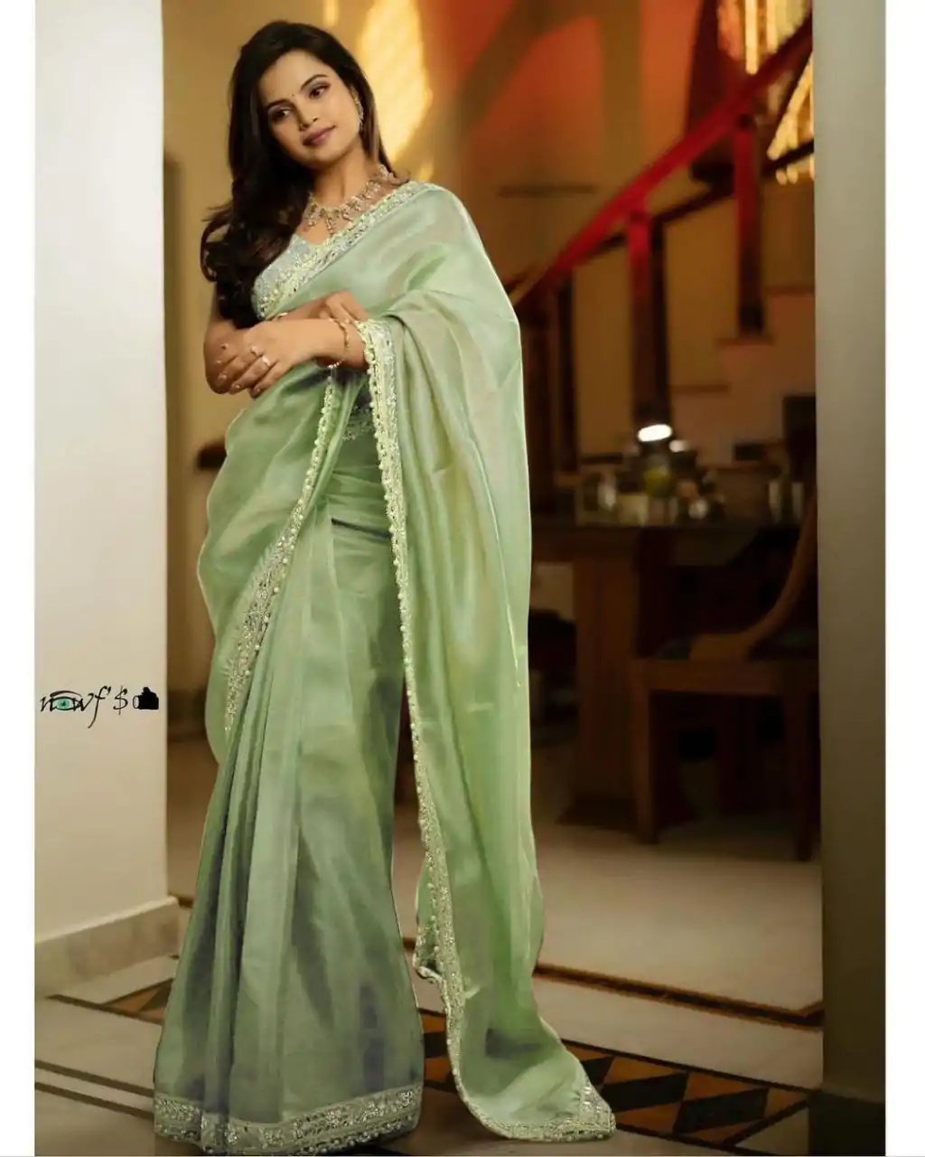 BT 3106 Pista Color Silver Tissue Silk Embroidery Sequence Saree Casual, Party Wear, Traditional Wear, Wedding Wear, Events Etc.@1999/- | Sarees, Bollywood Sarees, Creative Sarees, Designer Sarees, Ethnic Saree, Modern Digital sarees, Party Wear Sarees
