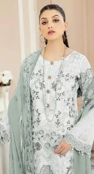 FC 123 White & Blue Color Georgette Embroidery Salwar Suit Wedding, Party, Festive events, Expected Delivery  4-6 Working Days @2049 | Salwar suit, Designer Suits, Casual Suits, Creative suits, Palazzo Suits, Party Wear Suits, Patiala Suits, Straight Suits