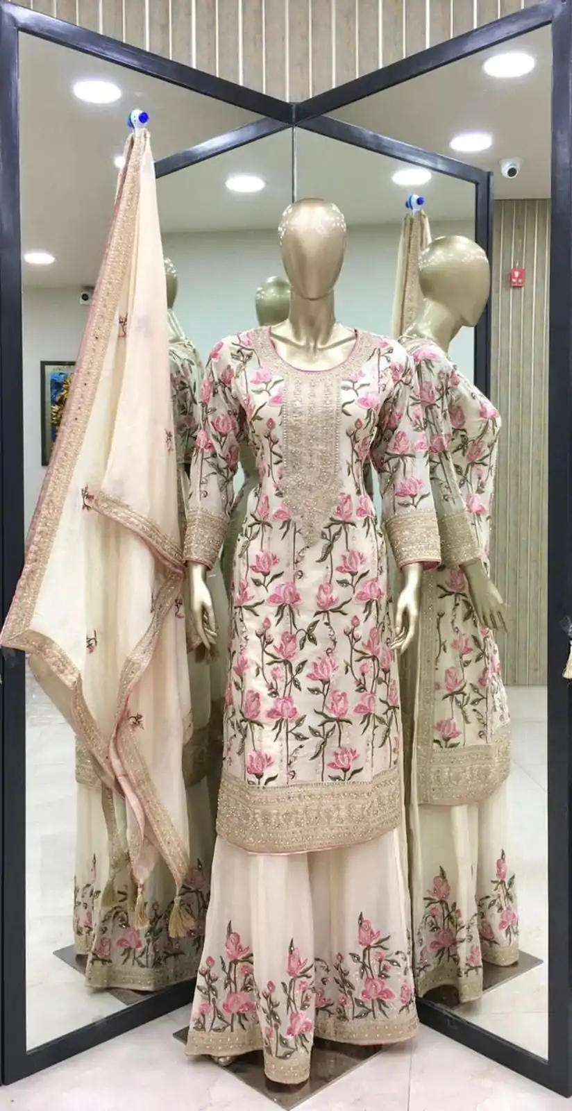 SR 1615 White Color Georgette Embroidery Coding Sharara Suit Wedding, Party, Festive, Events Etc. Expected Delivery 4-6 Working Days @2399Only | Salwar suit, Designer Suits, Casual Suits, Creative suits, Palazzo Suits, Party Wear Suits, Straight Suits