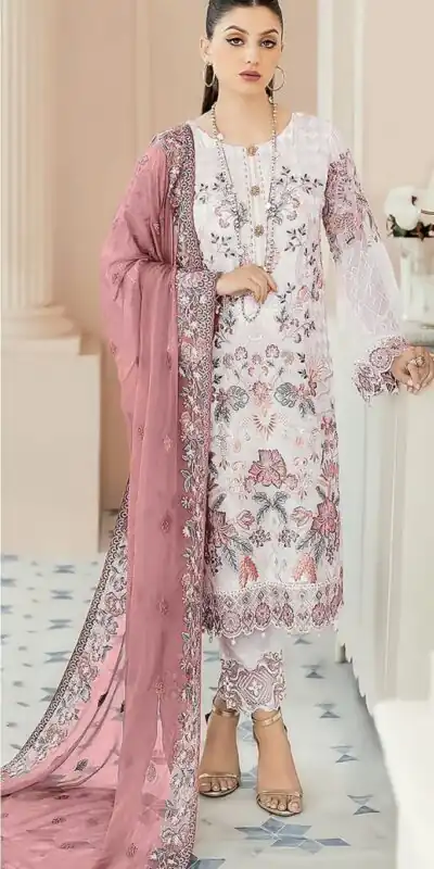 FC 123 White & Peach Color Georgette Embroidery Salwar Suit Wedding, Party, Festive events, Expected Delivery  4-6 Working Days @2049 | Salwar suit, Designer Suits, Casual Suits, Creative suits, Palazzo Suits, Party Wear Suits, Patiala Suits, Straight Suits