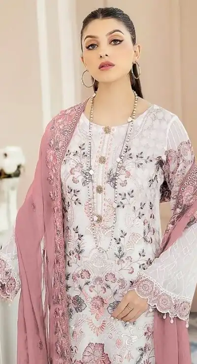 FC 123 White & Peach Color Georgette Embroidery Salwar Suit Wedding, Party, Festive events, Expected Delivery  4-6 Working Days @2049 | Salwar suit, Designer Suits, Casual Suits, Creative suits, Palazzo Suits, Party Wear Suits, Patiala Suits, Straight Suits