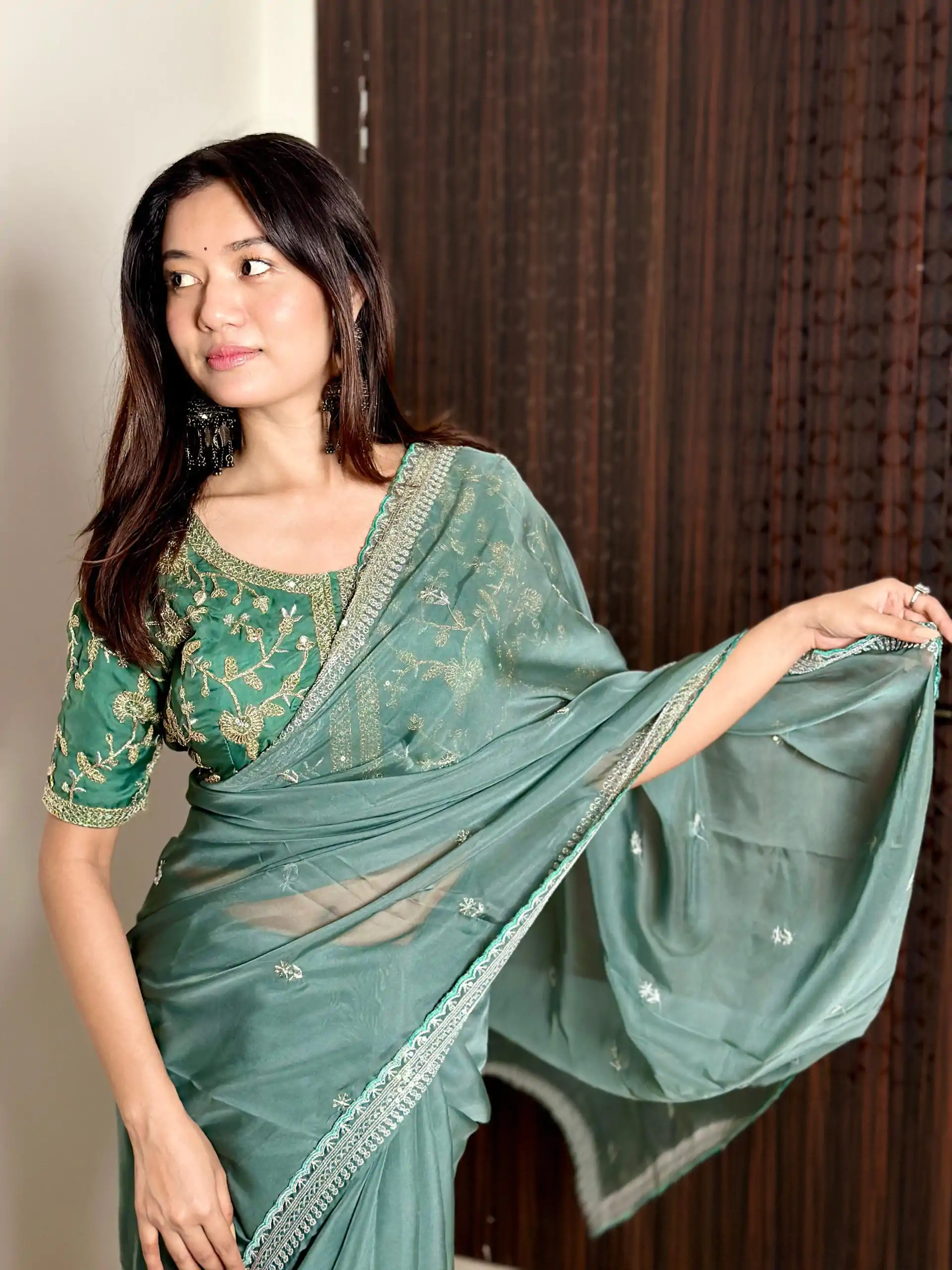 AC MAGIC CIRCLE Blue Color Pure Soft Organza Embroidery Zari Saree Casual, Wedding, Festive, Events Expected Delivery 4-6 Working Days @2099/- | Sarees, Bollywood Sarees, Creative Sarees, Designer Sarees, Embroidered Sarees, Ethnic Saree, Modern Digital sarees, Party Wear Sarees